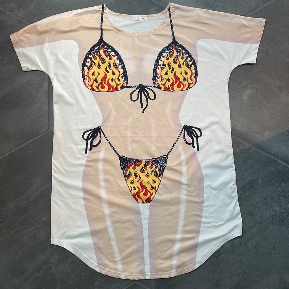 Fiery Bikini Illusion Women's Tee